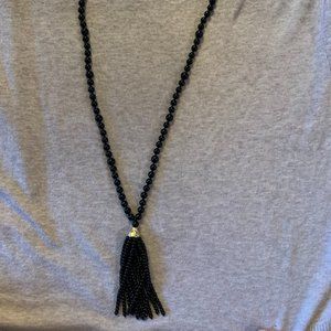 Neimen Marcus Black Beaded Necklace